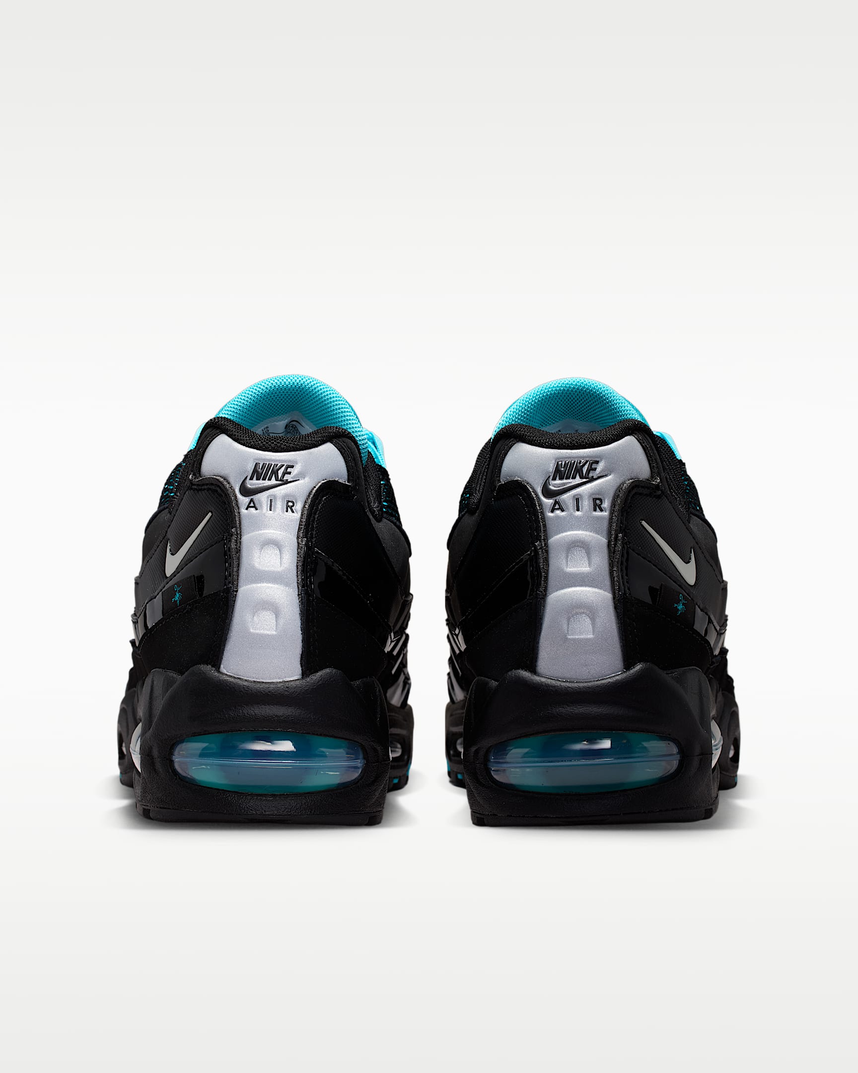 Nike Air Max 95 – Black / Cyan Mesh Athletic Sneakers