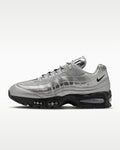 Nike Air Max 95 – Metallic Silver / Black Mesh Athletic Sneakers