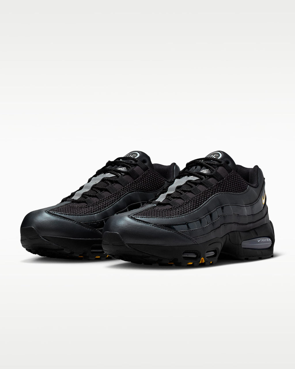 Nike Air Max 95 – Black / Gold Mesh Athletic Sneakers