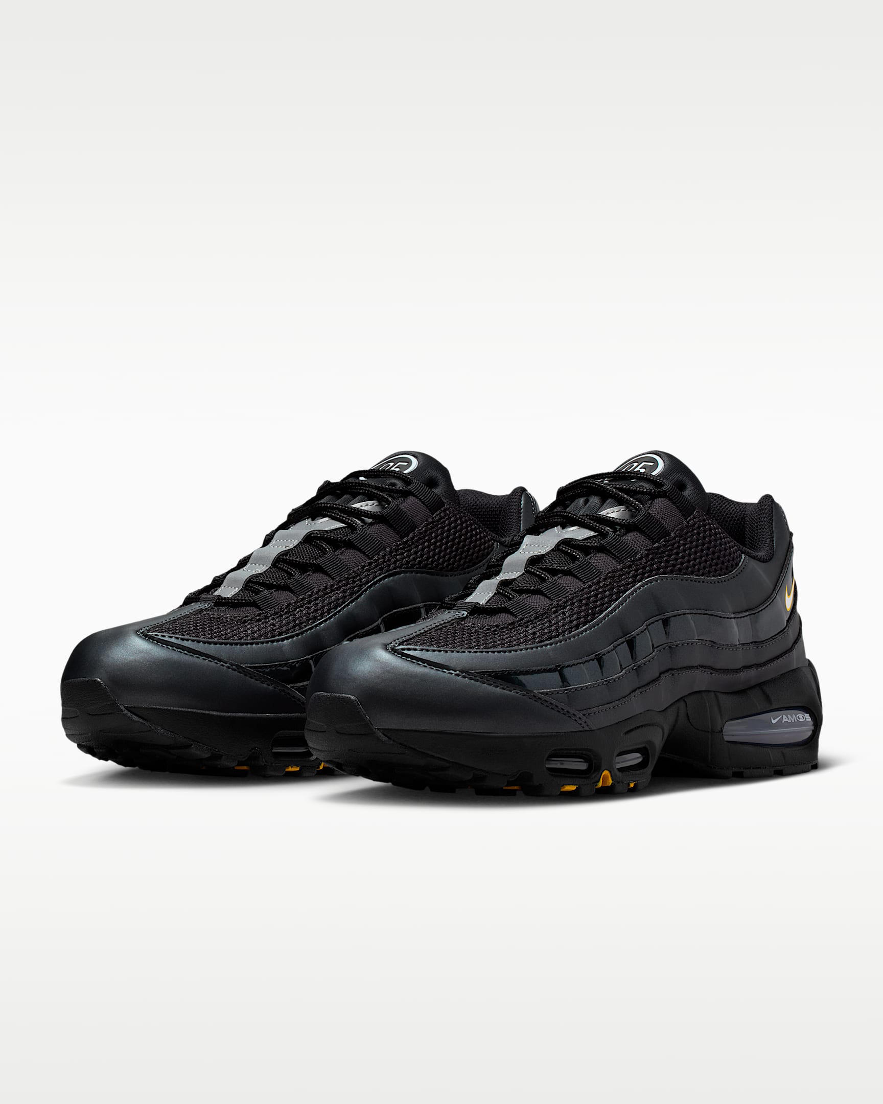 Nike Air Max 95 – Black / Gold Mesh Athletic Sneakers