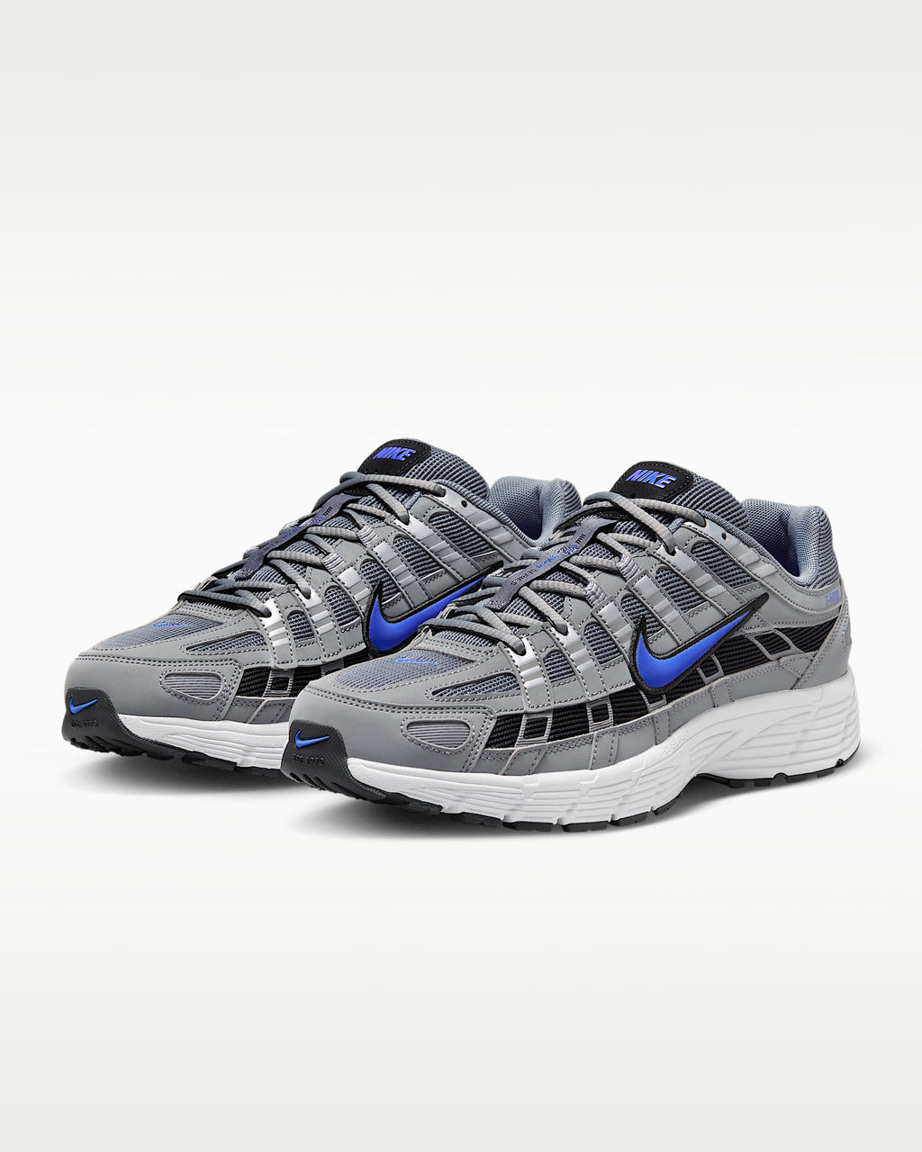 Nike P-6000 – Grey / Black / Blue Mesh Athletic Sneakers