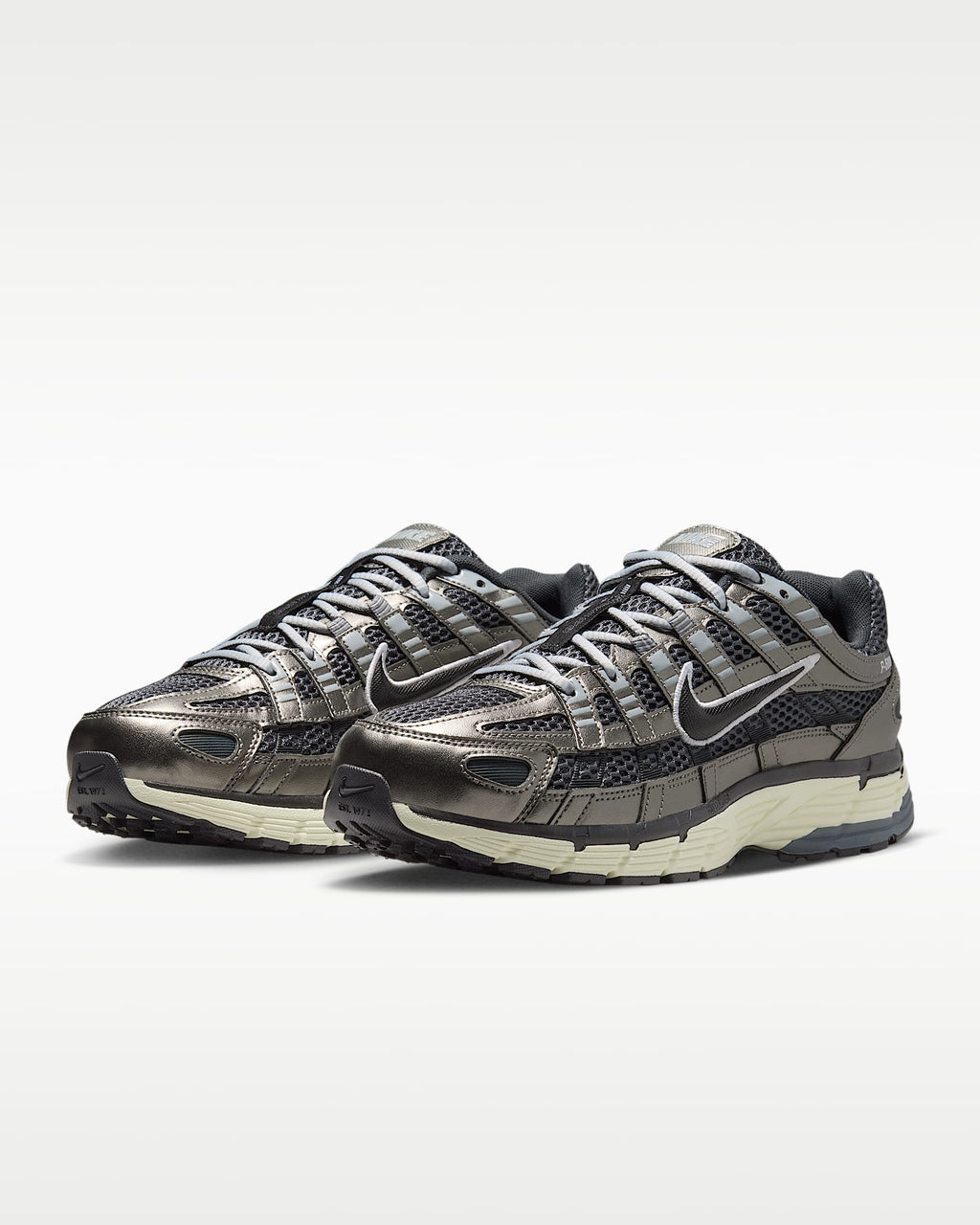 Nike P-6000 – Metallic Olive / Black Mesh Athletic Sneakers