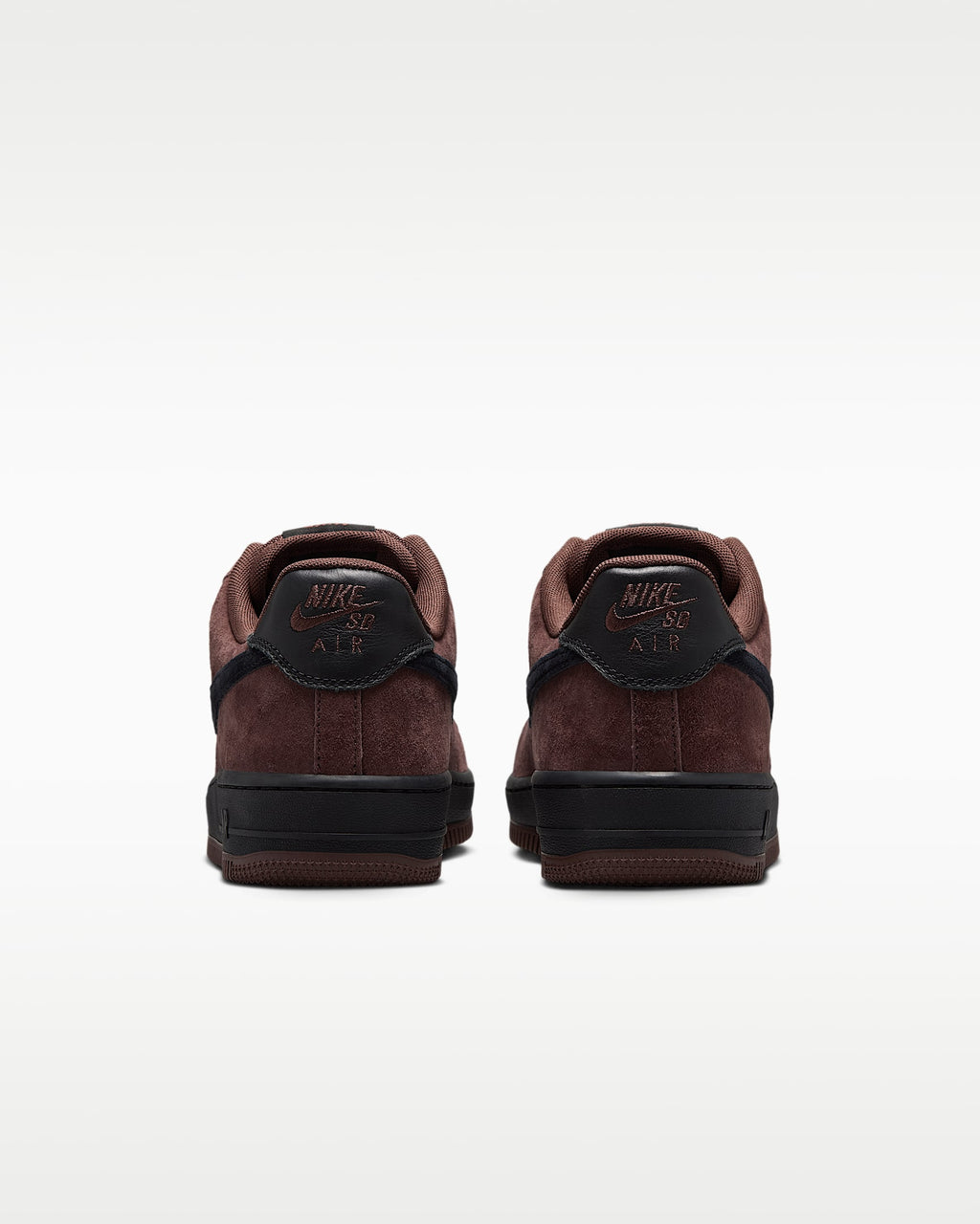 Nike Air Force 1 '07 Burgundy Suede Black Swoosh Sneakers