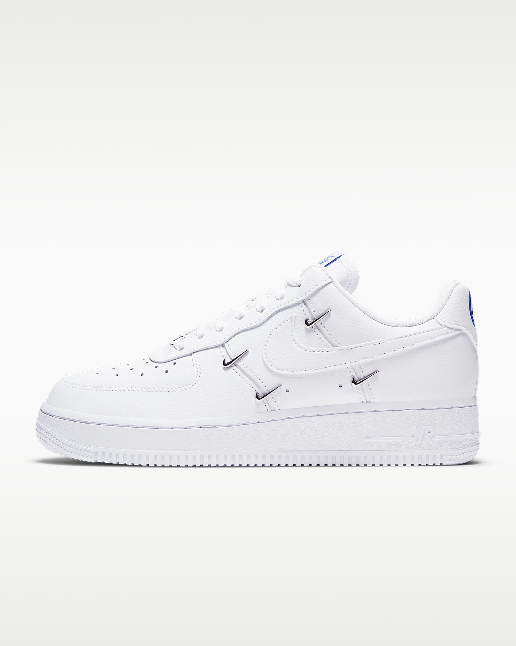 Nike Air Force 1 '07 White Multi-Metal Mini Swoosh Sneakers