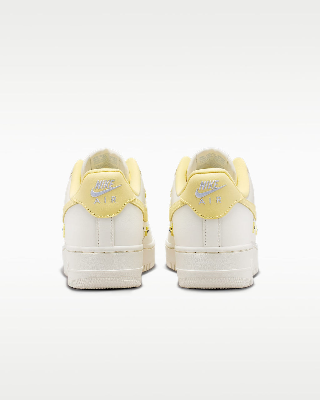 Nike Air Force 1 '07 Cream Yellow Floral Studs Sneakers