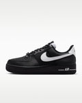 Nike Air Force 1 '07 Black Satin White Swoosh Sneakers