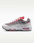 Nike Air Max 95 – White / Grey / Red Mesh Athletic Sneakers