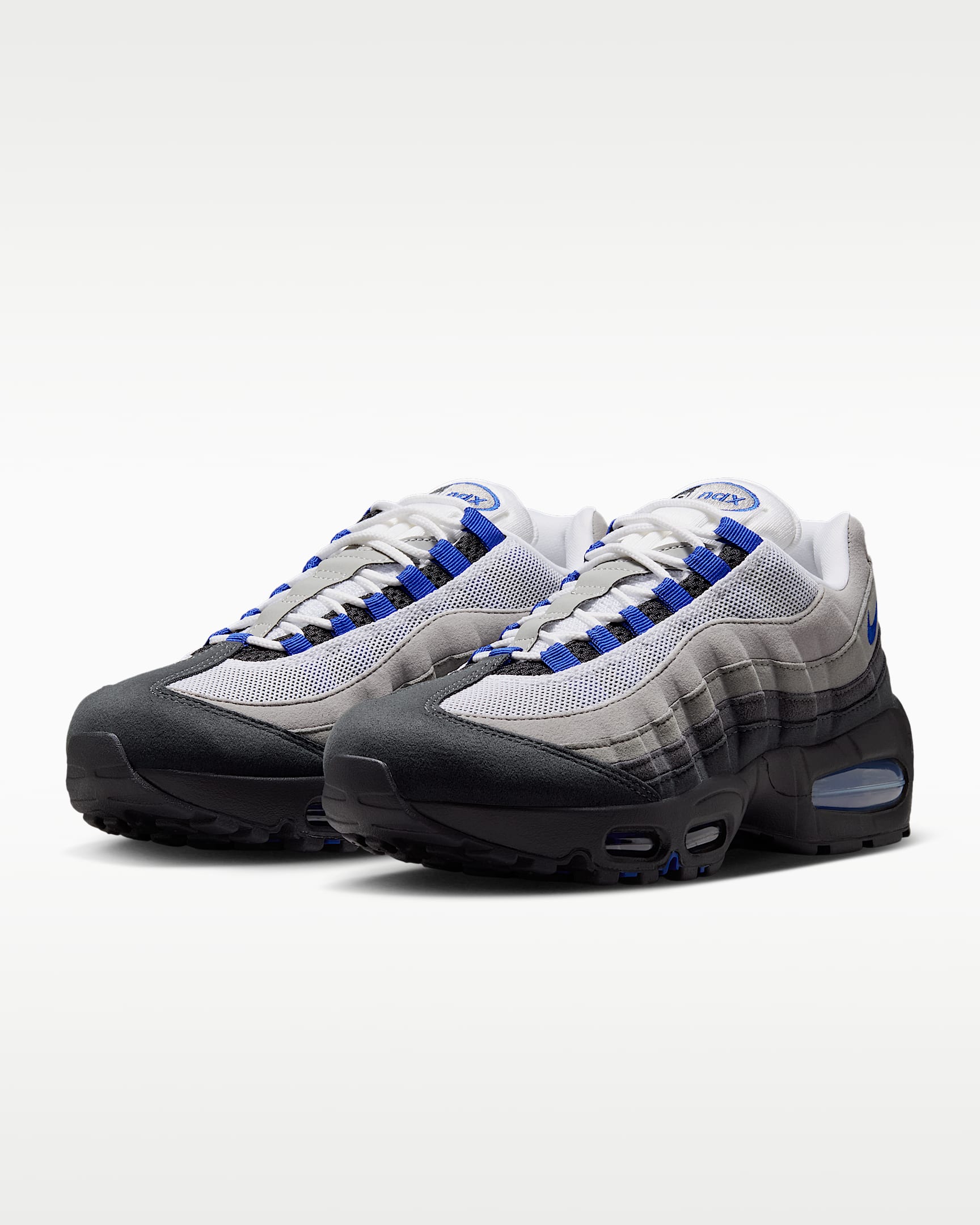 Nike Air Max 95 – Grey / Sky Blue Mesh Athletic Sneakers