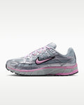 Nike P-6000 – Metallic Silver / Pink Mesh Athletic Sneakers