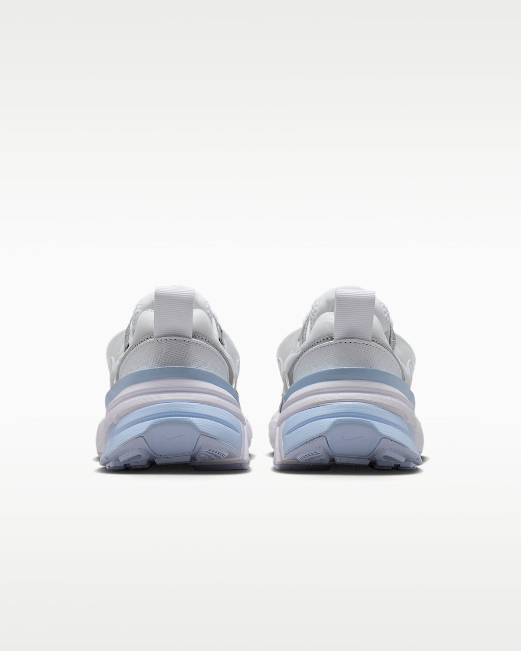 Nike V2K Run – White / Silver / Light Blue Mesh Athletic Sneakers