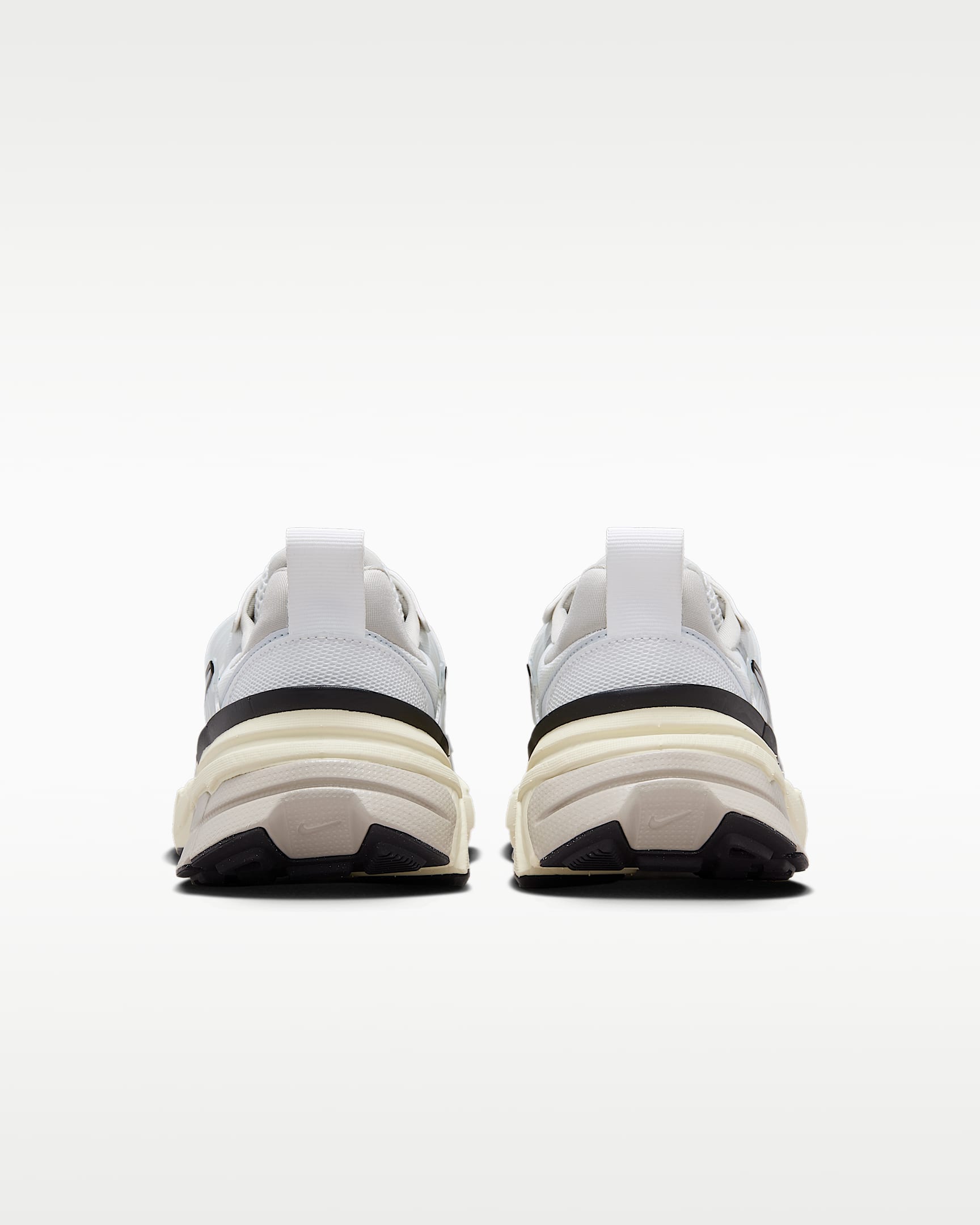 Nike V2K Run – White / Silver / Black Mesh Athletic Sneakers