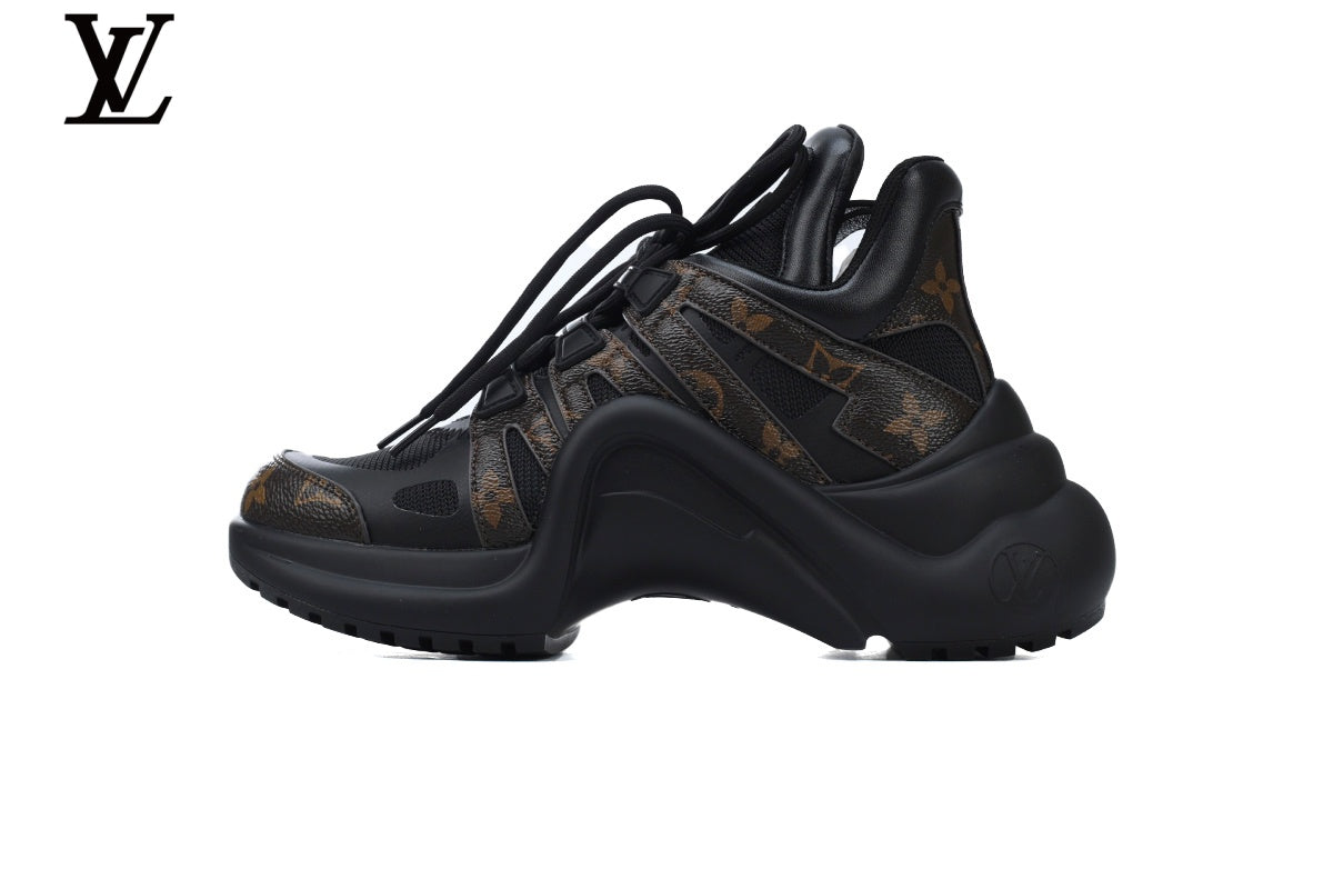 Louis Vuitton LV shoes for man  women Archlight Sneaker – Black Monogram