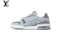 Louis Vuitton Trainer shoes for man  women Sneaker – Light Blue & Grey Leather
