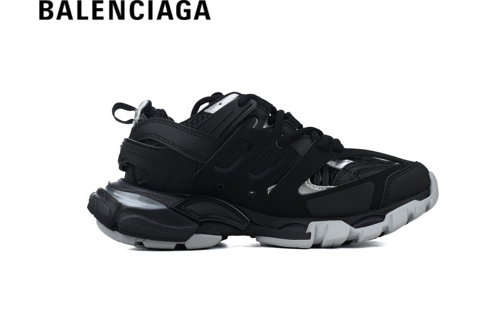 Balenciaga Track men's shoes  women sneakers Sneakers in Black and Silver