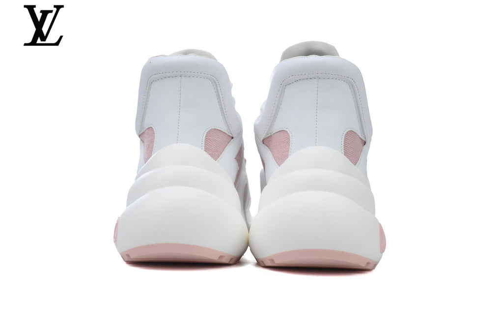 Louis Vuitton LV  shoes for man  women Archlight Sneaker – White & Pink