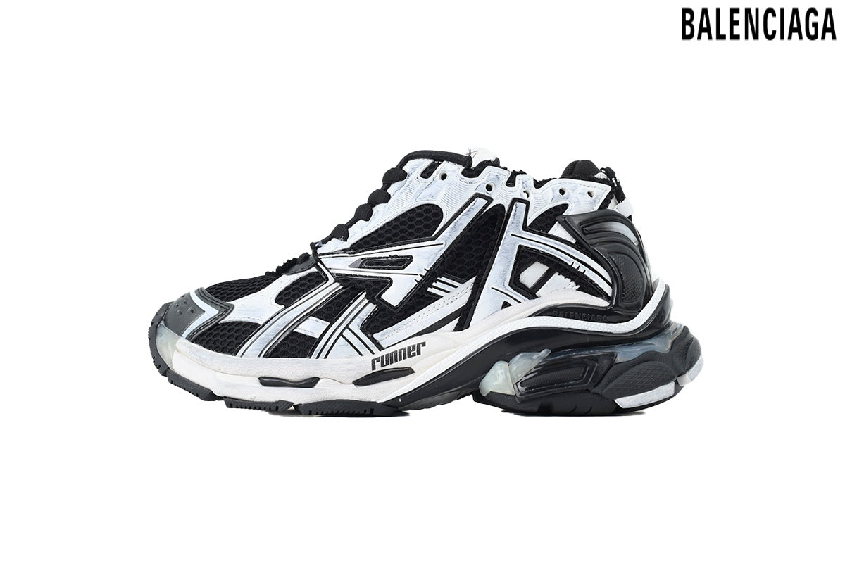 Balenciaga Runner men's shoes  women sneakers – White & Black (Premium)