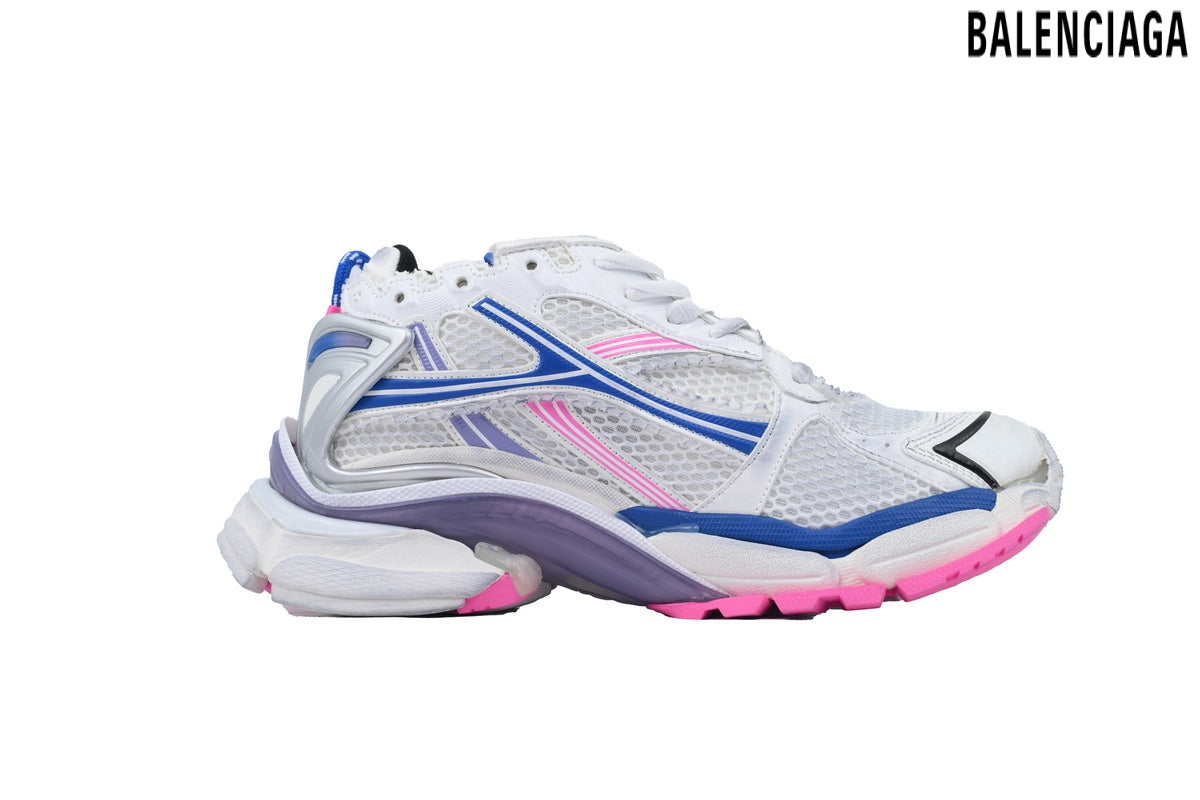 Balenciaga Runner men's shoes  women sneakers – White, Pink & Purple