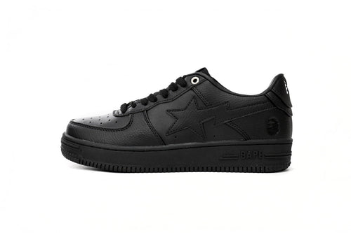 A BATHING APE BAPE STA All Black Sneakers | Women's & Men's Skate-Inspired Low-Top Shoes