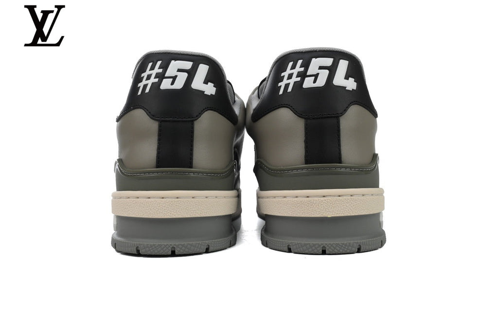 Louis Vuitton LV shoes for man  women Trainer Sneaker – Black & Grey