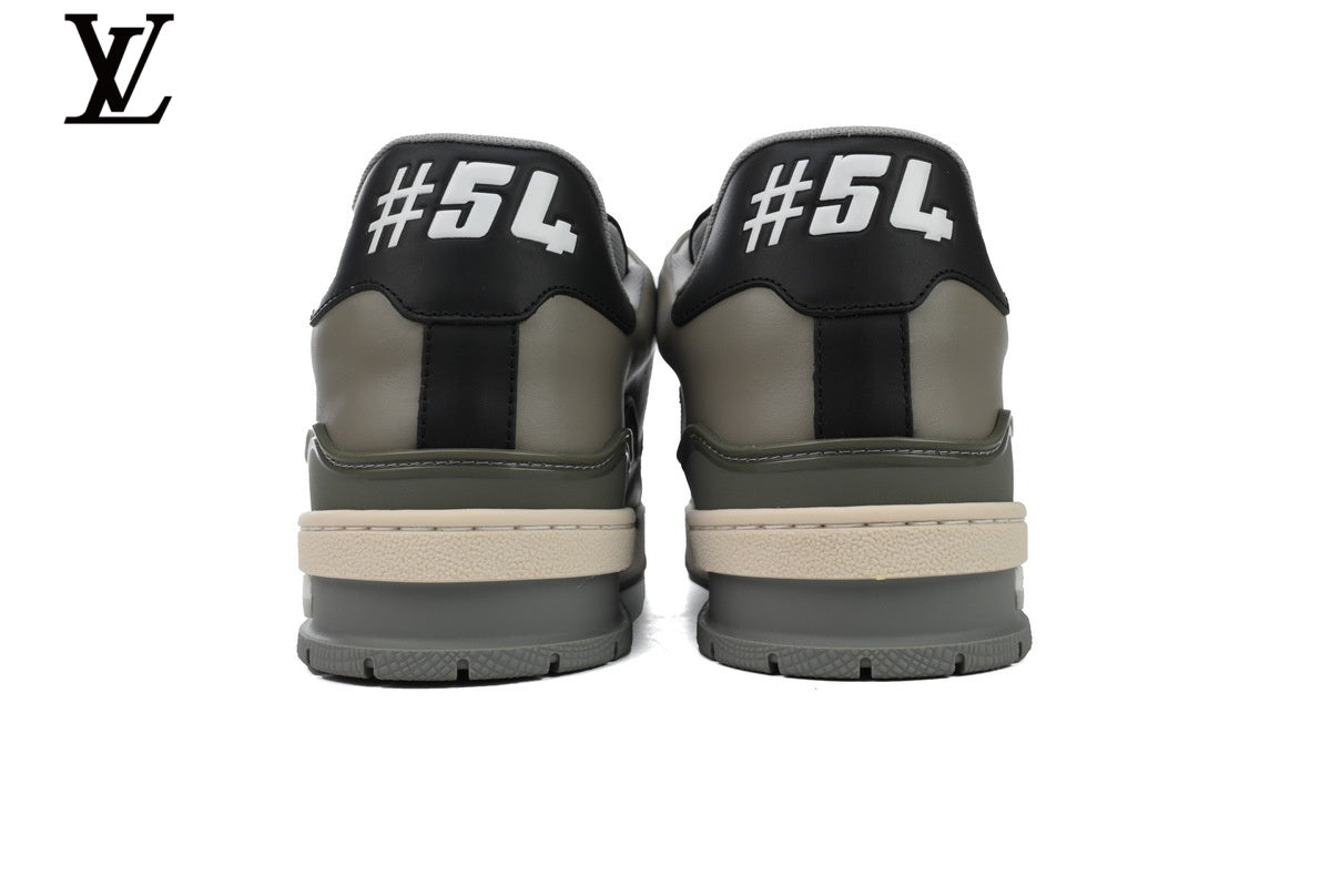 Louis Vuitton LV shoes for man  women Trainer Sneaker – Black & Grey