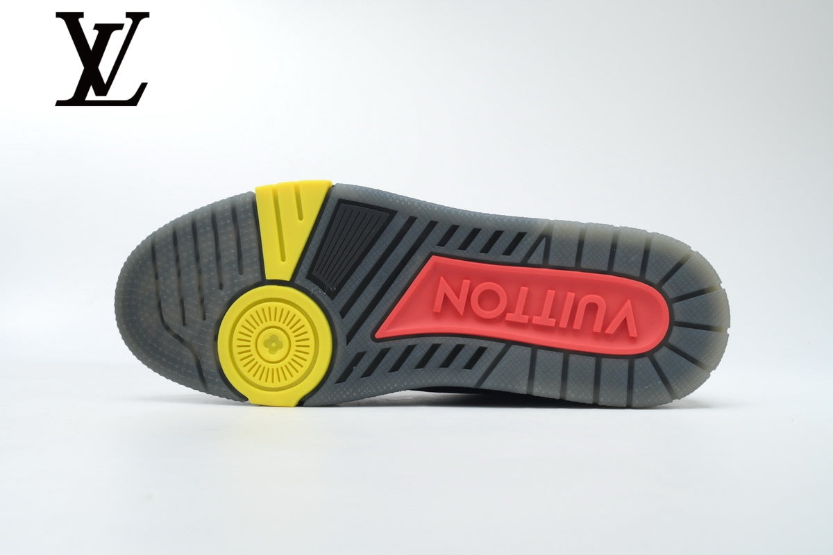 Louis Vuitton Trainer shoes for man  women Black Multicolor Sneakers