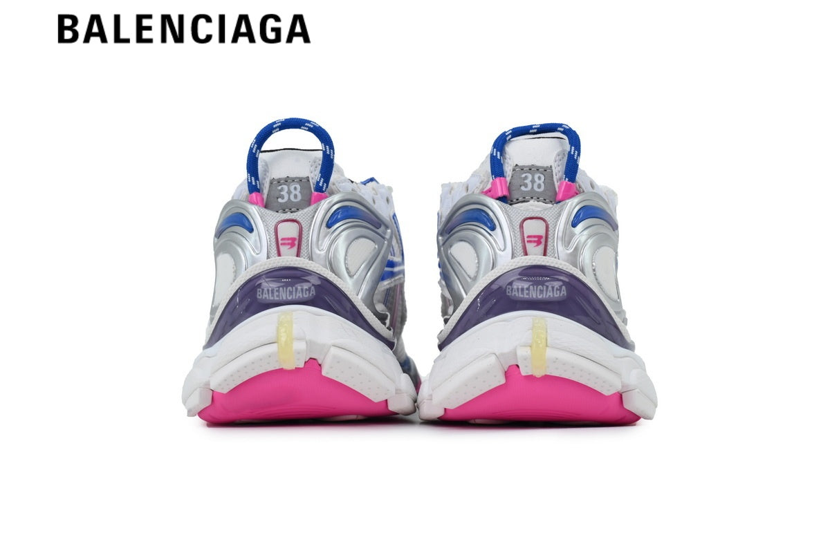 Balenciaga Runner men's shoes  women sneakers White Pink Purple