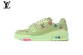 Louis Vuitton Trainer  shoes for man  women Sneaker – Green Multicolor Star Patch