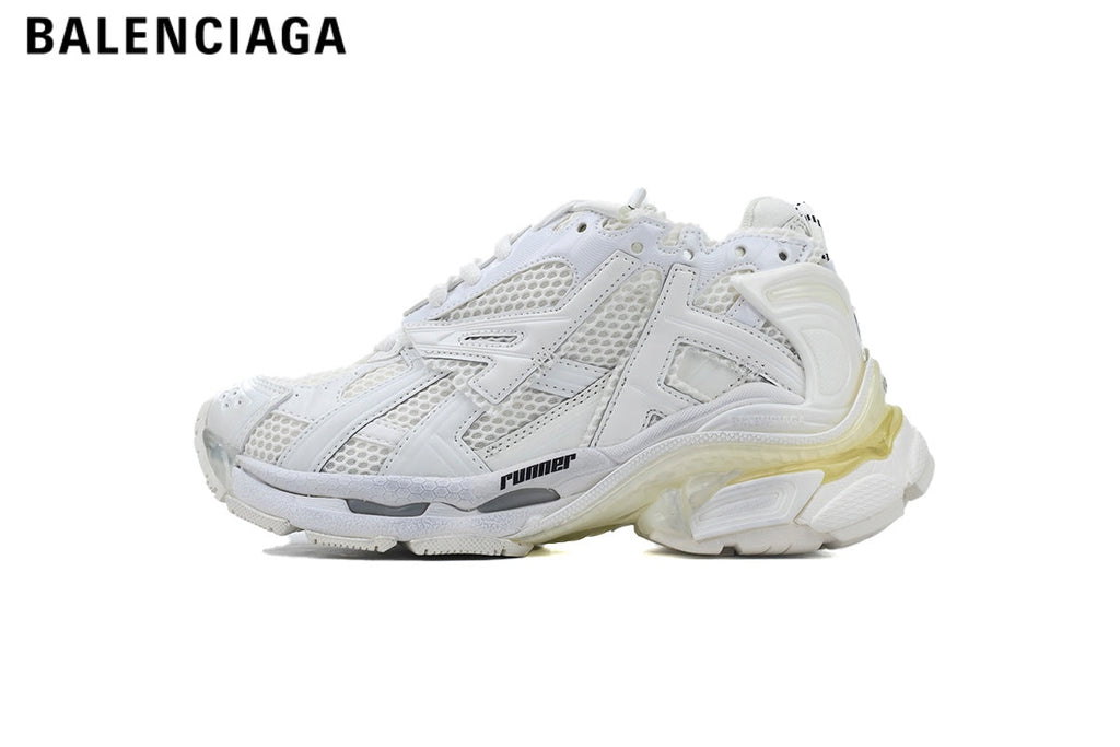 Balenciaga Runner men's shoes  women sneakers — White