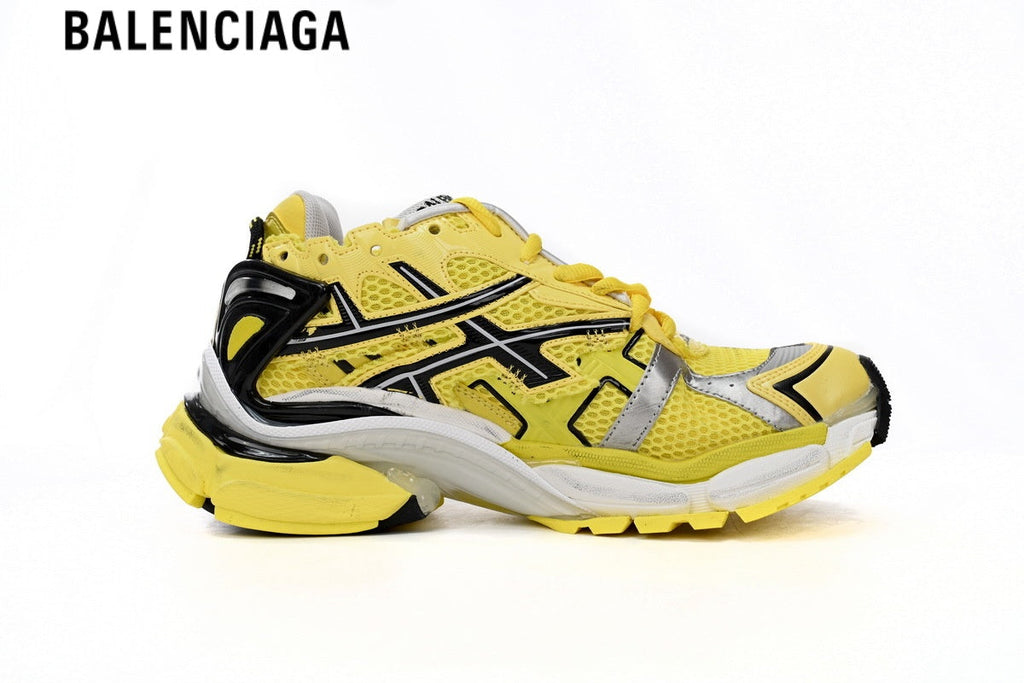 Balenciaga Runner Sneaker — Yellow Mesh & Black Synthetic Overlays