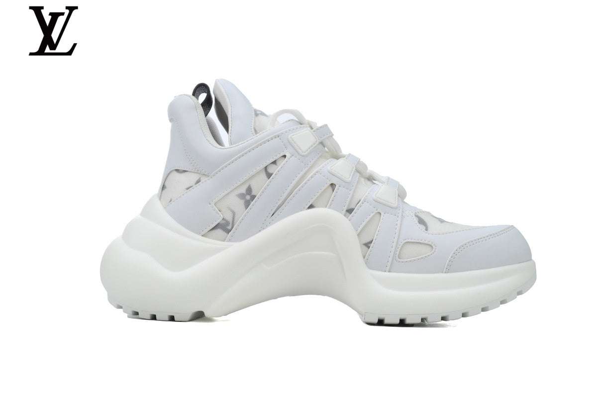 Louis Vuitton LV shoes for man  women Archlight Sneaker – White Monogram