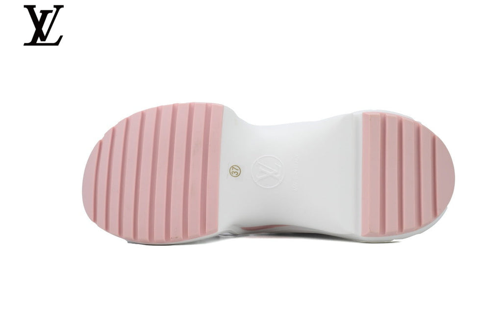Louis Vuitton LV  shoes for man  women Archlight Sneaker – White & Pink