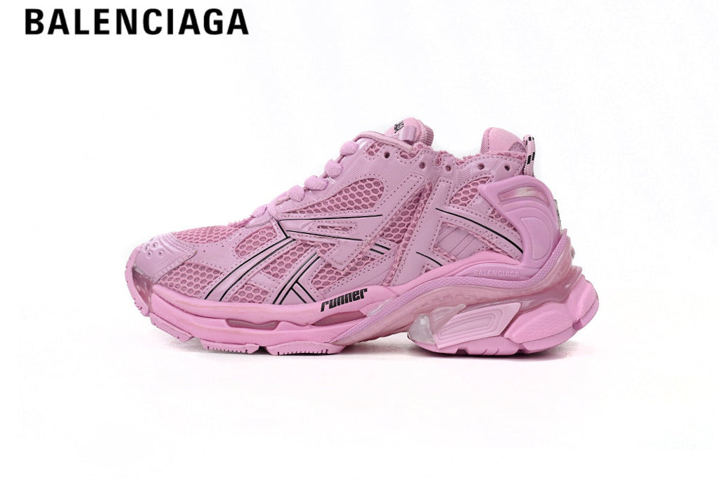 Balenciaga Runner men's shoes  women sneakers— Light Pink