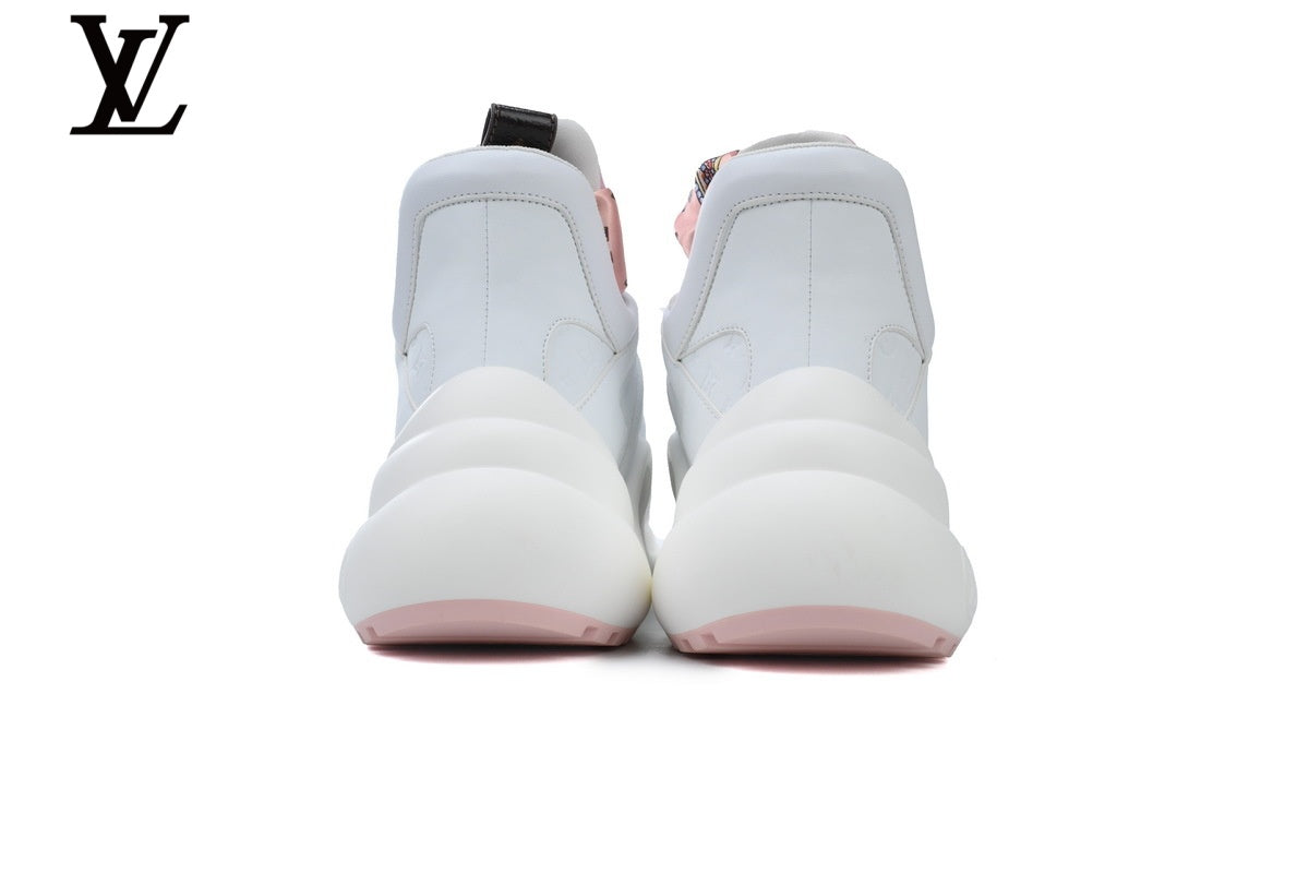 Louis Vuitton shoes for man  women Archlight Sneaker – White & Pink