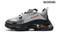 Balenciaga Triple S men's shoes  women sneakers Clear Sole Sneaker Silver Grey Black Red Logo