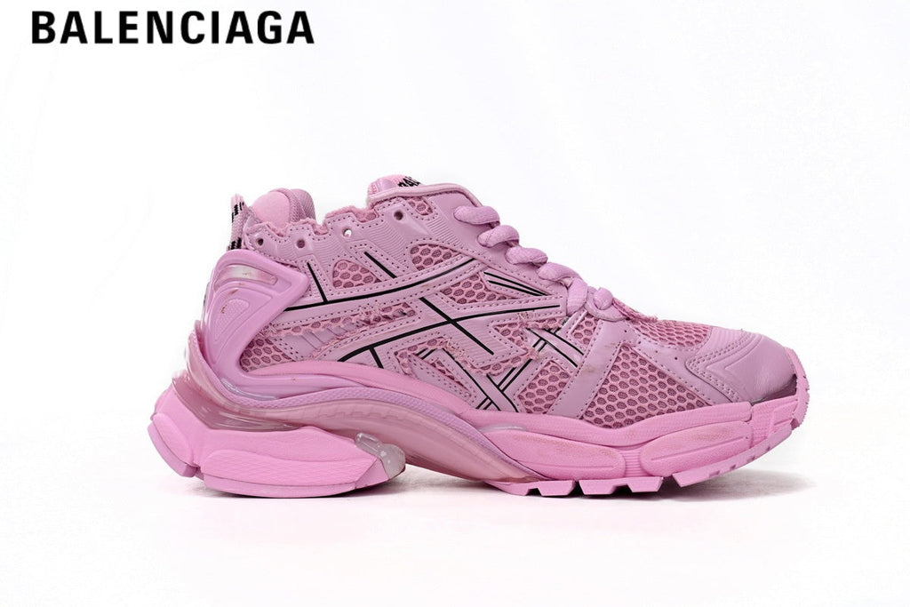 Balenciaga Runner men's shoes  women sneakers— Light Pink