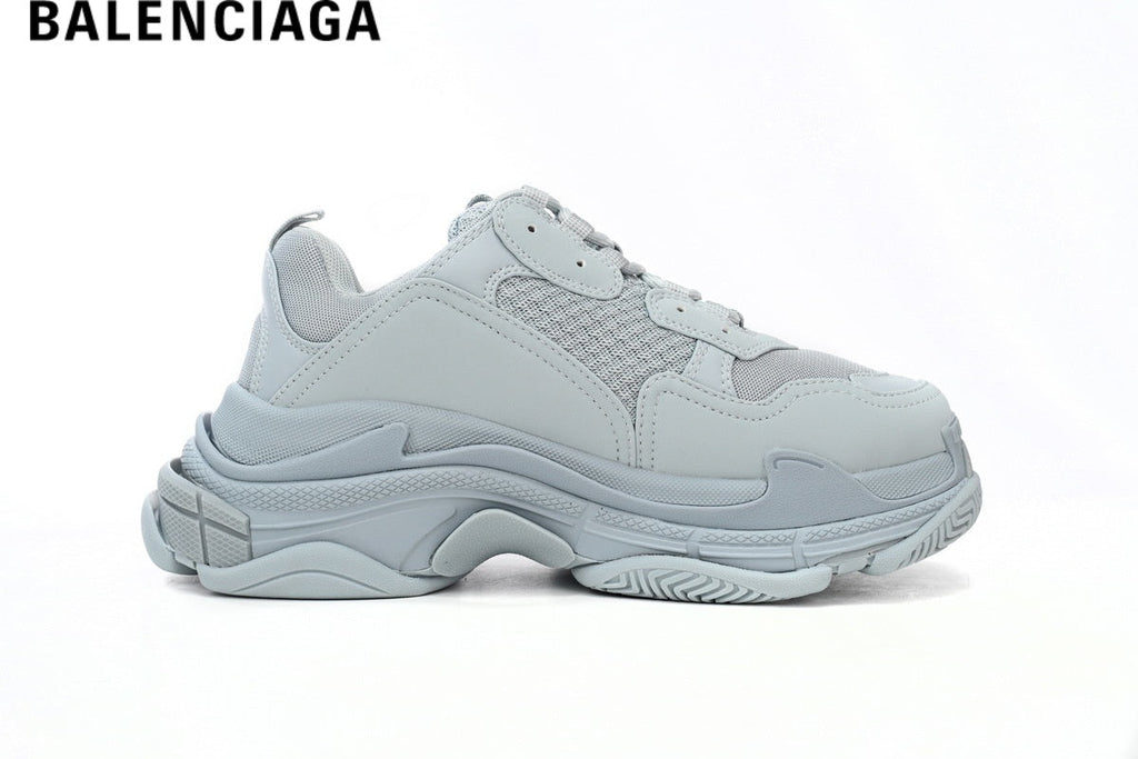 Balenciaga Triple S men's shoes  women sneakers - Light Gray