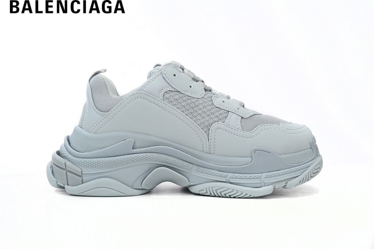 Balenciaga Triple S men's shoes  women sneakers - Light Gray