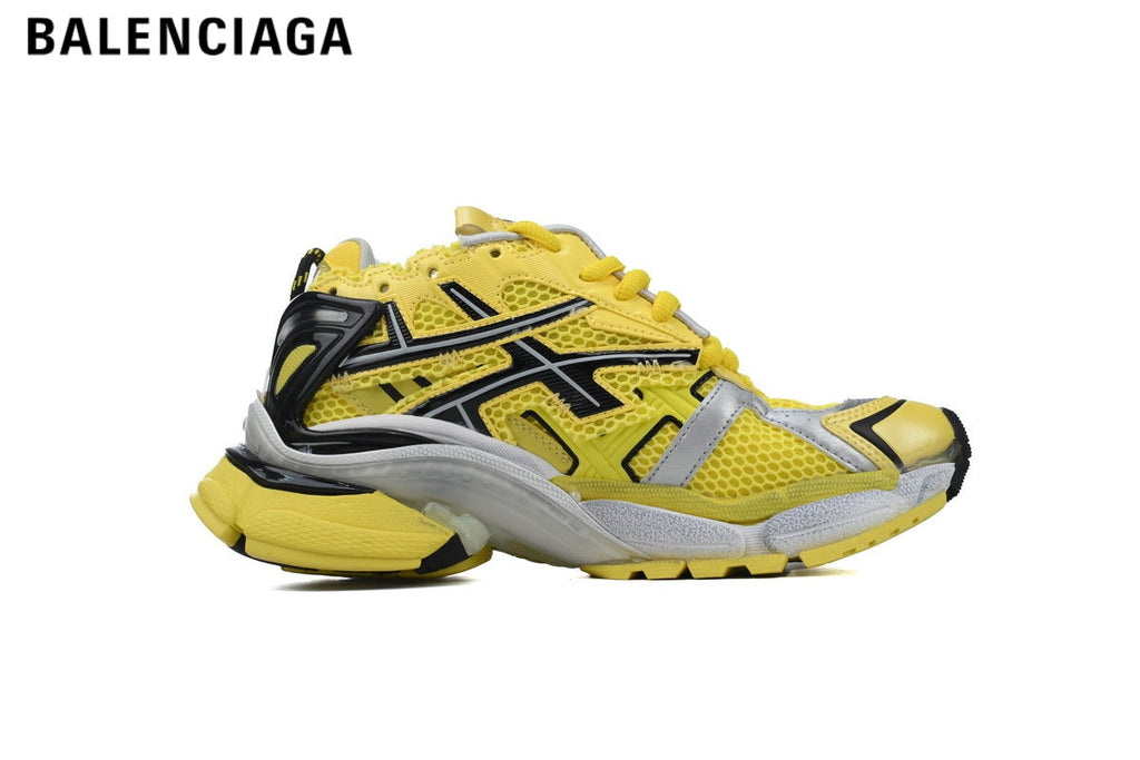 Balenciaga Runner men's shoes  women sneakers— Yellow / Black