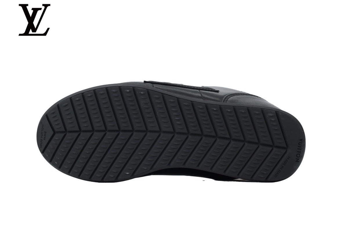Louis Vuitton shoes for man  women Low-Top Leather Sneakers - Black