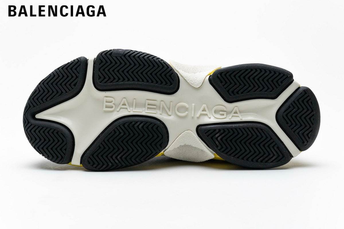 Balenciaga Triple S men's shoes  women sneakers— Black / Yellow