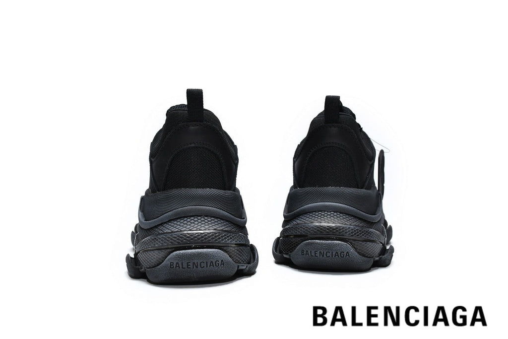 Balenciaga Triple S men's shoes  women sneakers – All Black