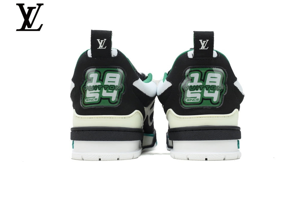 Louis Vuitton  shoes for man  women Skate Sneaker – Black, White & Green