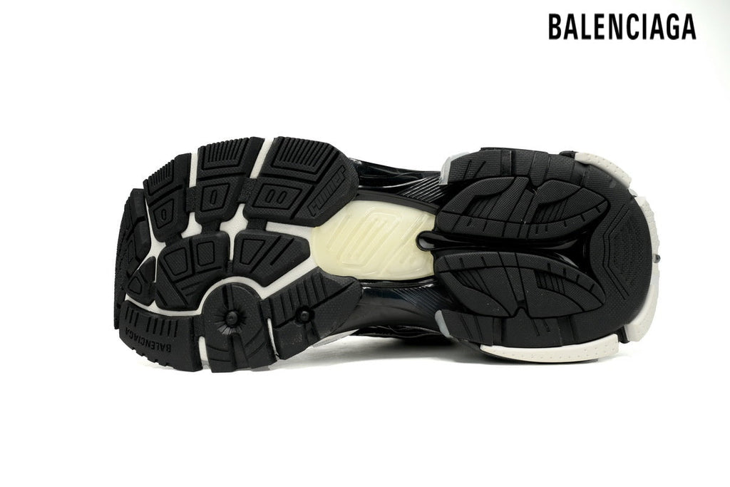 Balenciaga Runner Mid men's shoes  women sneakers Black White Vintage