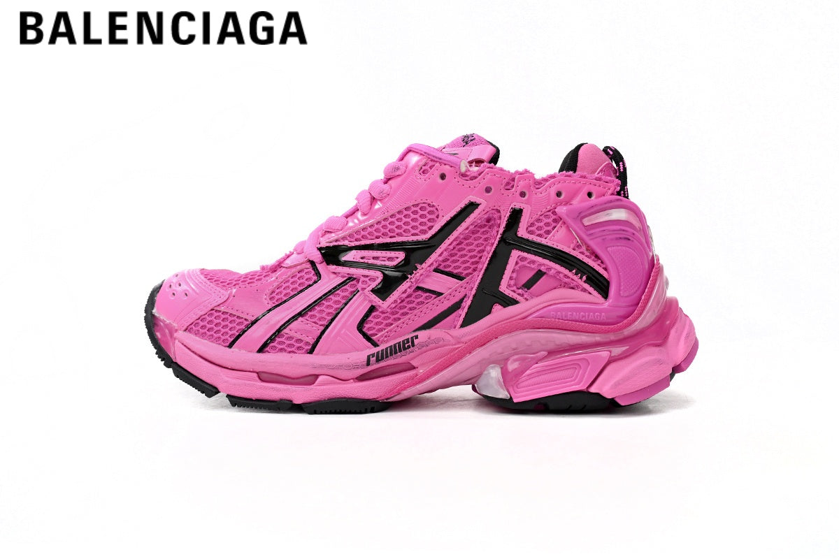 Balenciaga Runner men's shoes  women sneakers — Pink / Black