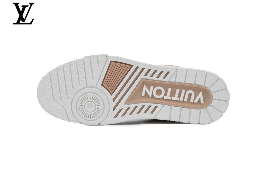Louis Vuitton LV shoes for man  women Trainer Sneaker – Pink & White