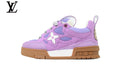 Louis Vuitton Trainer  shoes for man  women Sneaker – Purple Suede & Mesh with White & Gum Sole