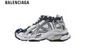 Balenciaga Runner Sneaker — White Mesh, Black & Beige Synthetic Overlays