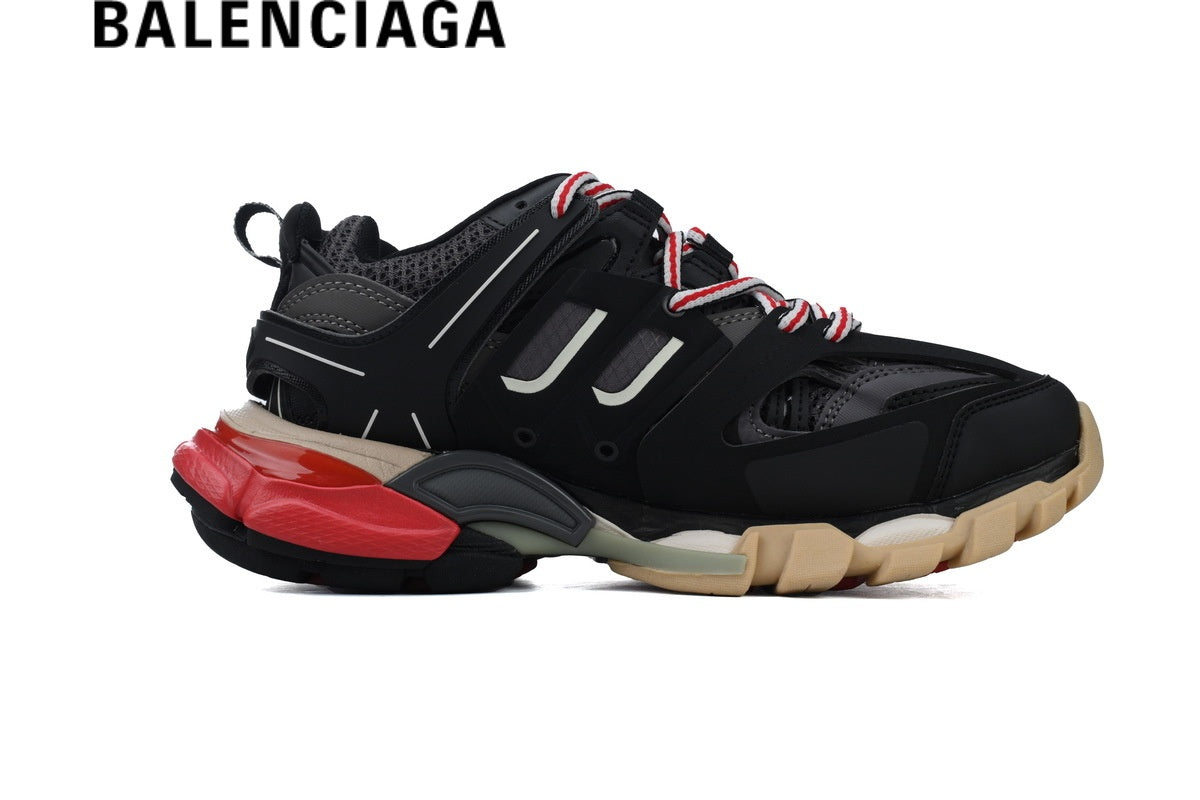 Balenciaga Track men's shoes  women sneakers in Black and Red
