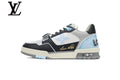 Louis Vuitton Trainer Sneakers - White, Black and Light Blue