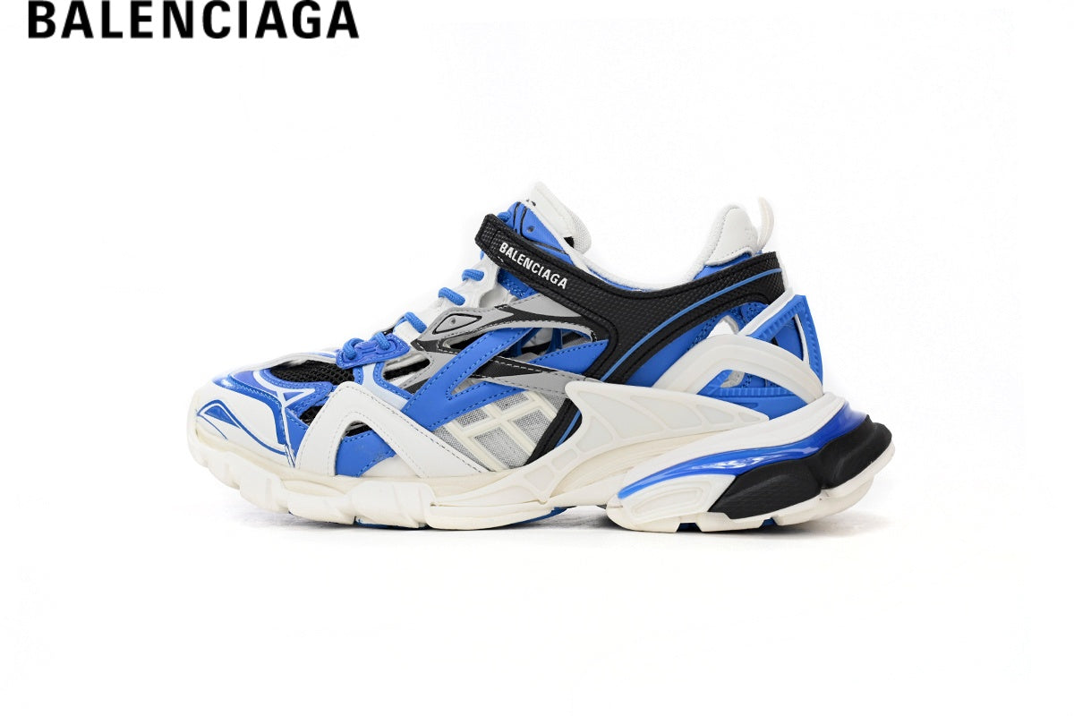 Balenciaga Track men's shoes  women sneakers - White & Blue